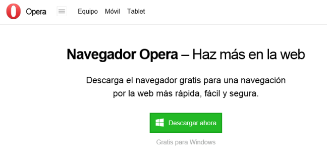 Pagina Oficial de Opera